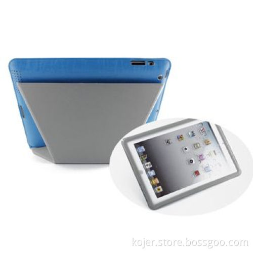 Creative Folding PU Leather Cases for New iPad, Full Access to All Functional Ports